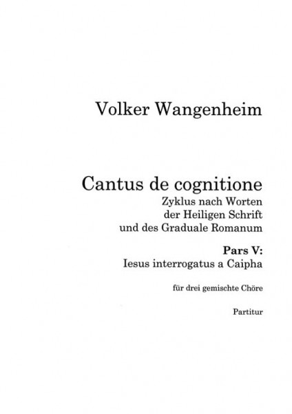 Johannes-Passion, Pars V, Iesus interrogatus a Caipha
