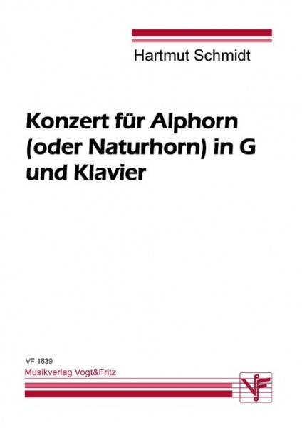 Konzert für Alphorn (oder Naturhorn) in G und Klavier