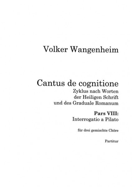 Johannes-Passion, Pars VIII, Interrogatio a Pilato