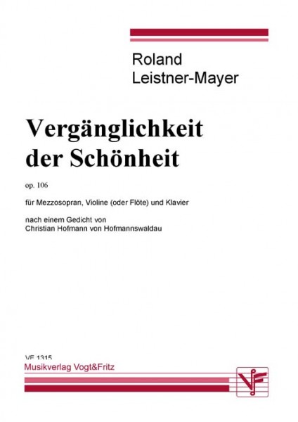 Vergänglichkeit der Schönheit, op. 106