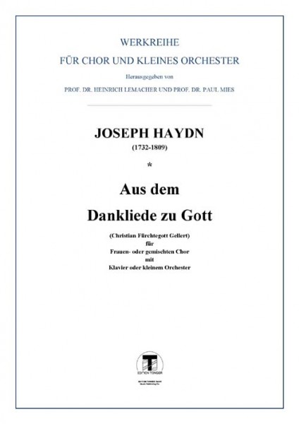 Aus dem Dankliede zu Gott