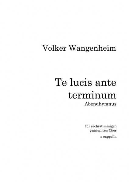 Te lucis ante terminum