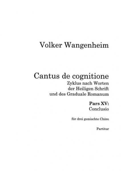 Johannes-Passion, Pars XV, Conclusio