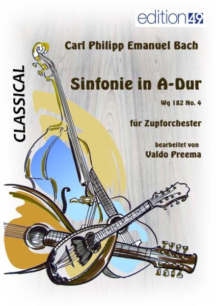 Sinfonie G-Dur, Wq 182 Nr. 4 (Fassung in A-Dur erhältlich, Detlef Tewes)